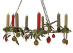 Scandinavian Rustic Hanging Candle Holder Wreath - 9 Candles