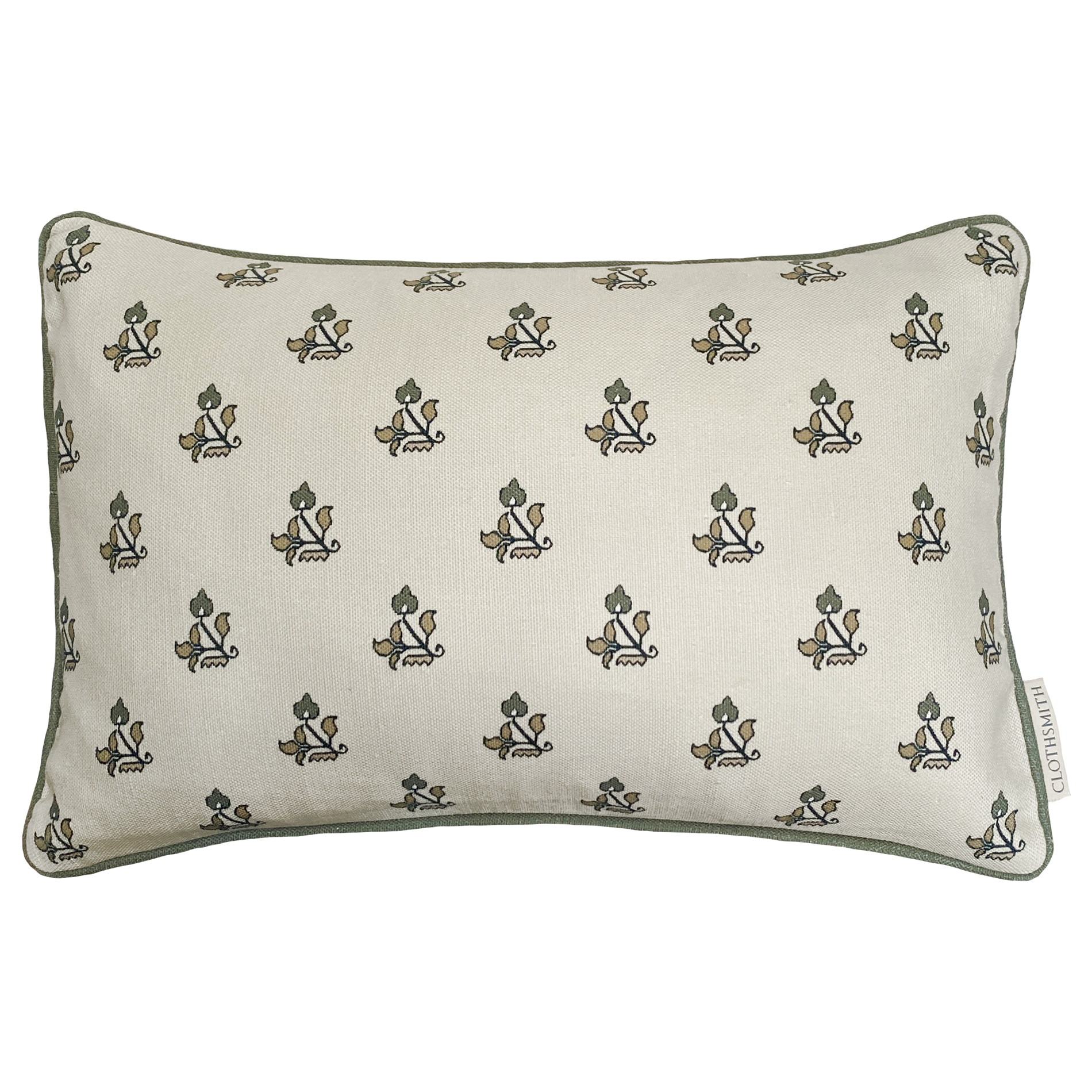 Hani Rectangular Cushion - Green grey