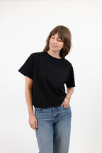 Hannah Midweight Organic Cotton Black T-Shirt