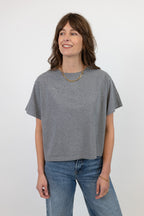 Hannah Midweight Organic Cotton Charcoal Marl T-Shirt