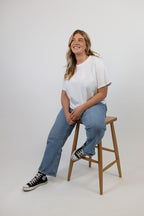 Hannah Midweight Organic Cotton White T-Shirt