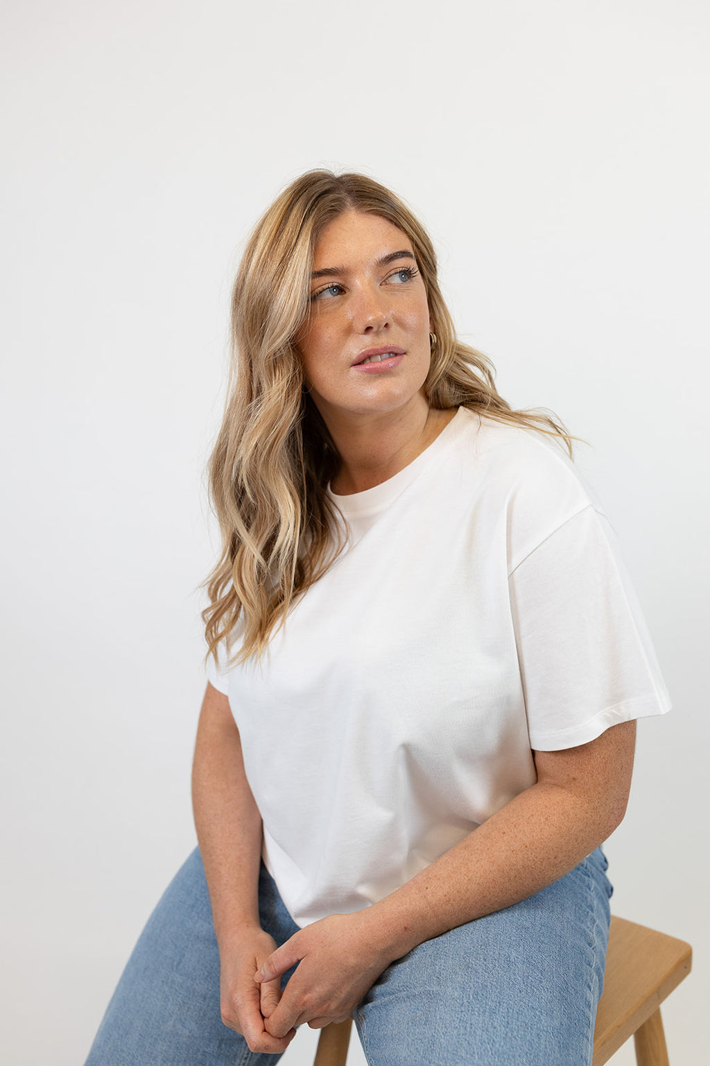 Hannah Midweight Organic Cotton White T-Shirt