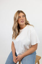 Hannah Midweight Organic Cotton White T-Shirt