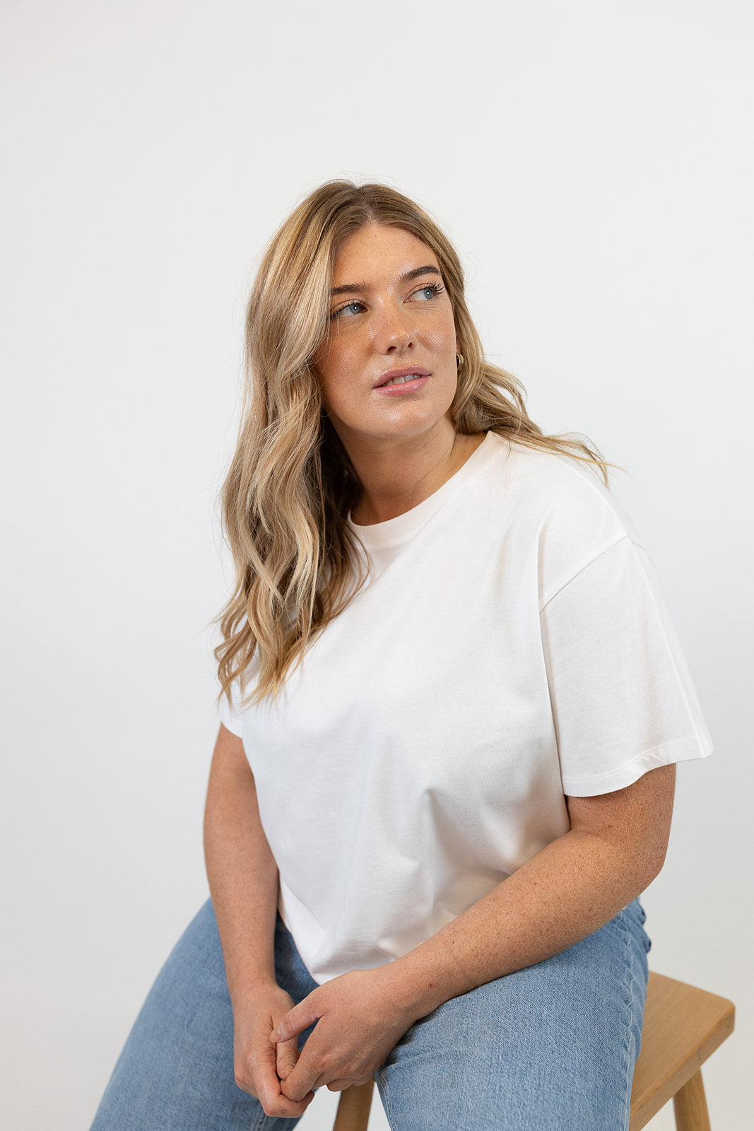 Hannah Midweight Organic Cotton White T-Shirt
