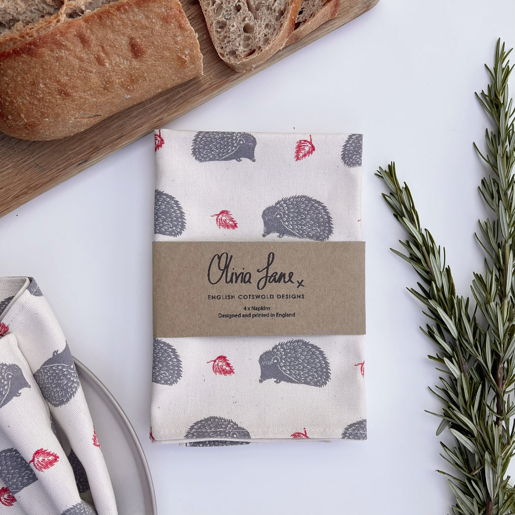 Napkins 'Snuffling Along' Hedgehog (Set of 4)