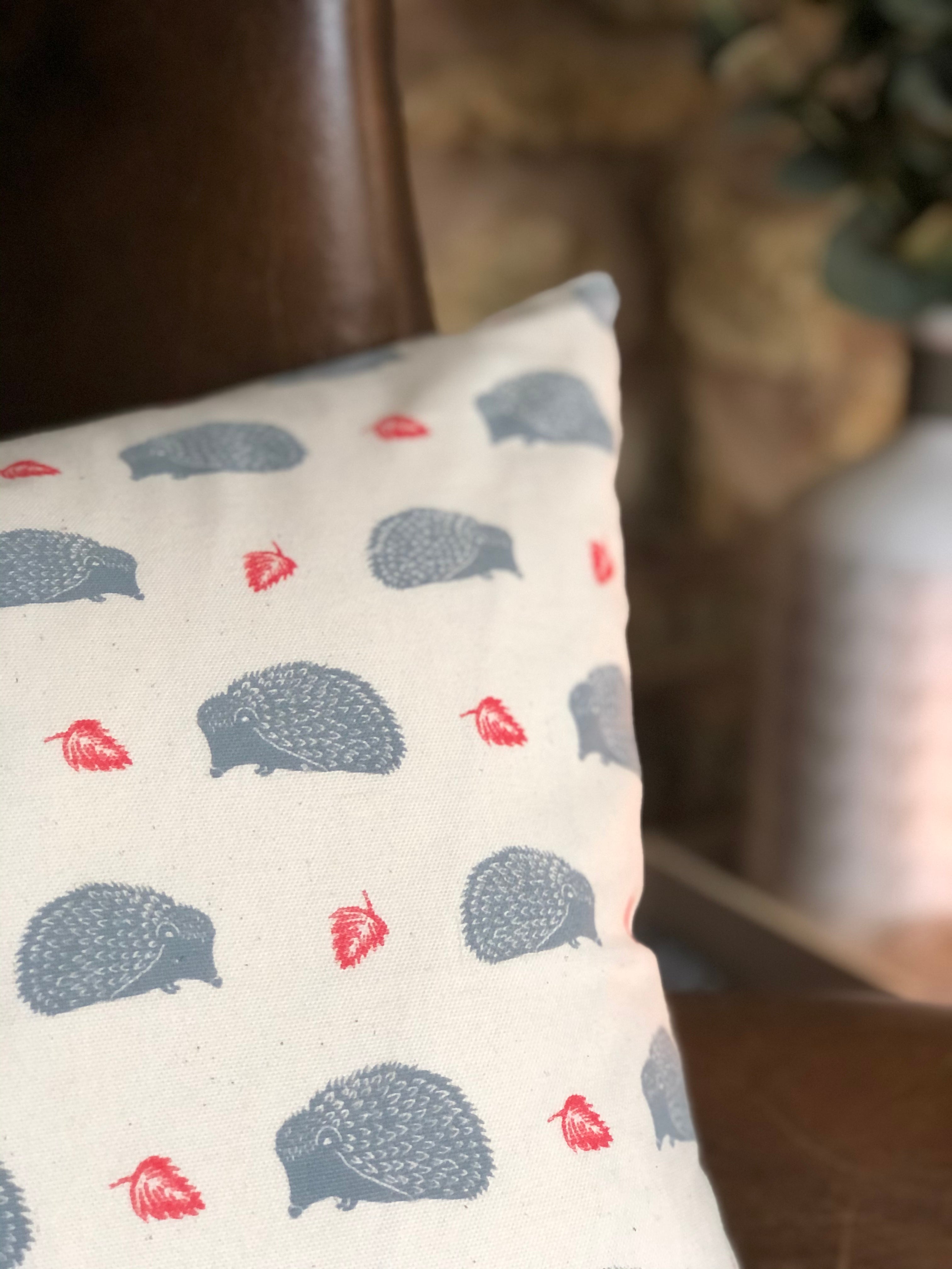 Cushion Cover- 'Snuffling Along' Hedgehog