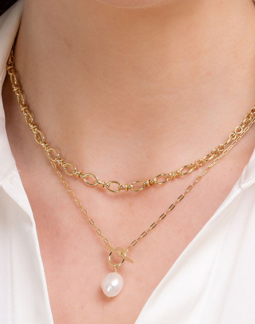 Heidi Pearl and Gold Necklace