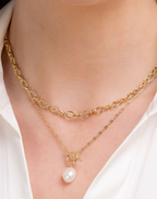 Heidi Pearl and Gold Necklace