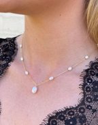 Helena Gold and Pearl Drop Necklace
