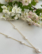 Helena Gold and Pearl Drop Necklace