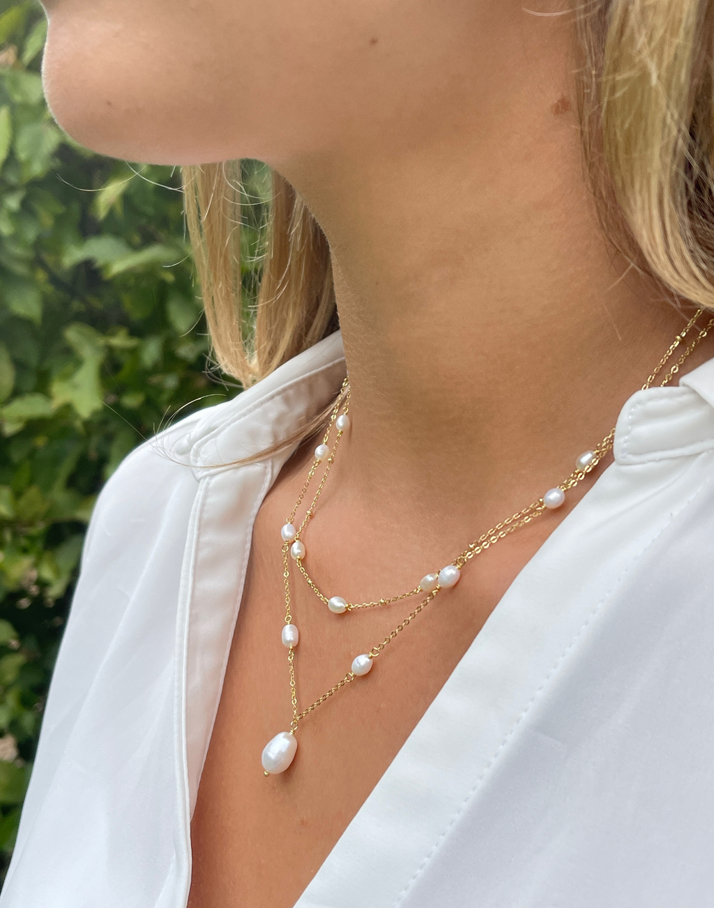 Helena Pearl Necklace Set