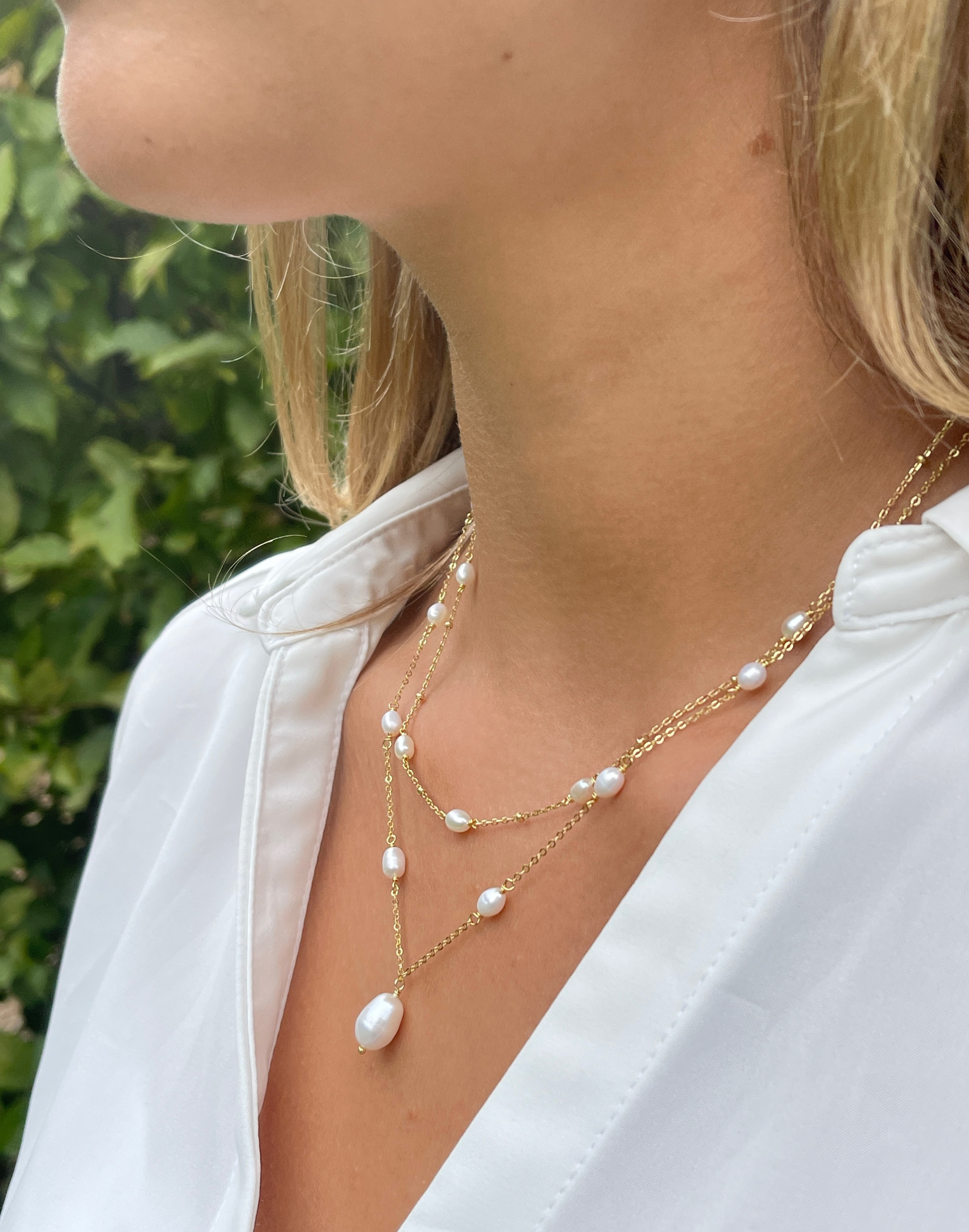Helena Pearl Necklace Set