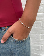 Helena Pearl and Silver Bracelet