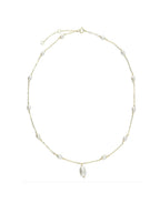 Helena Gold and Pearl Drop Necklace