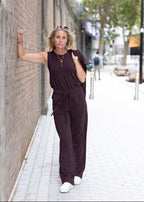HERO sleeveless top, burgundy