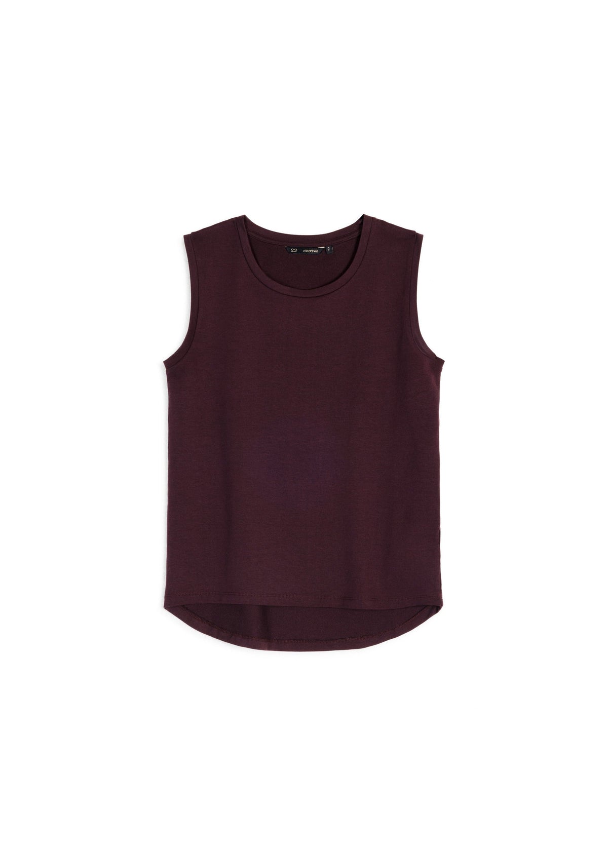 HERO sleeveless top, burgundy
