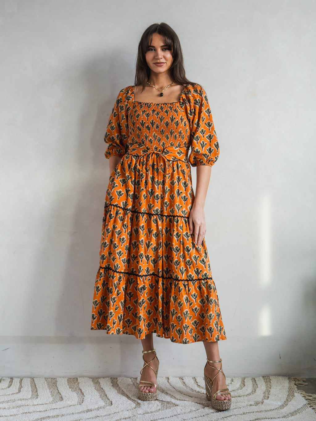 'HONOUR' DRESS IN CACTUS ORANGE