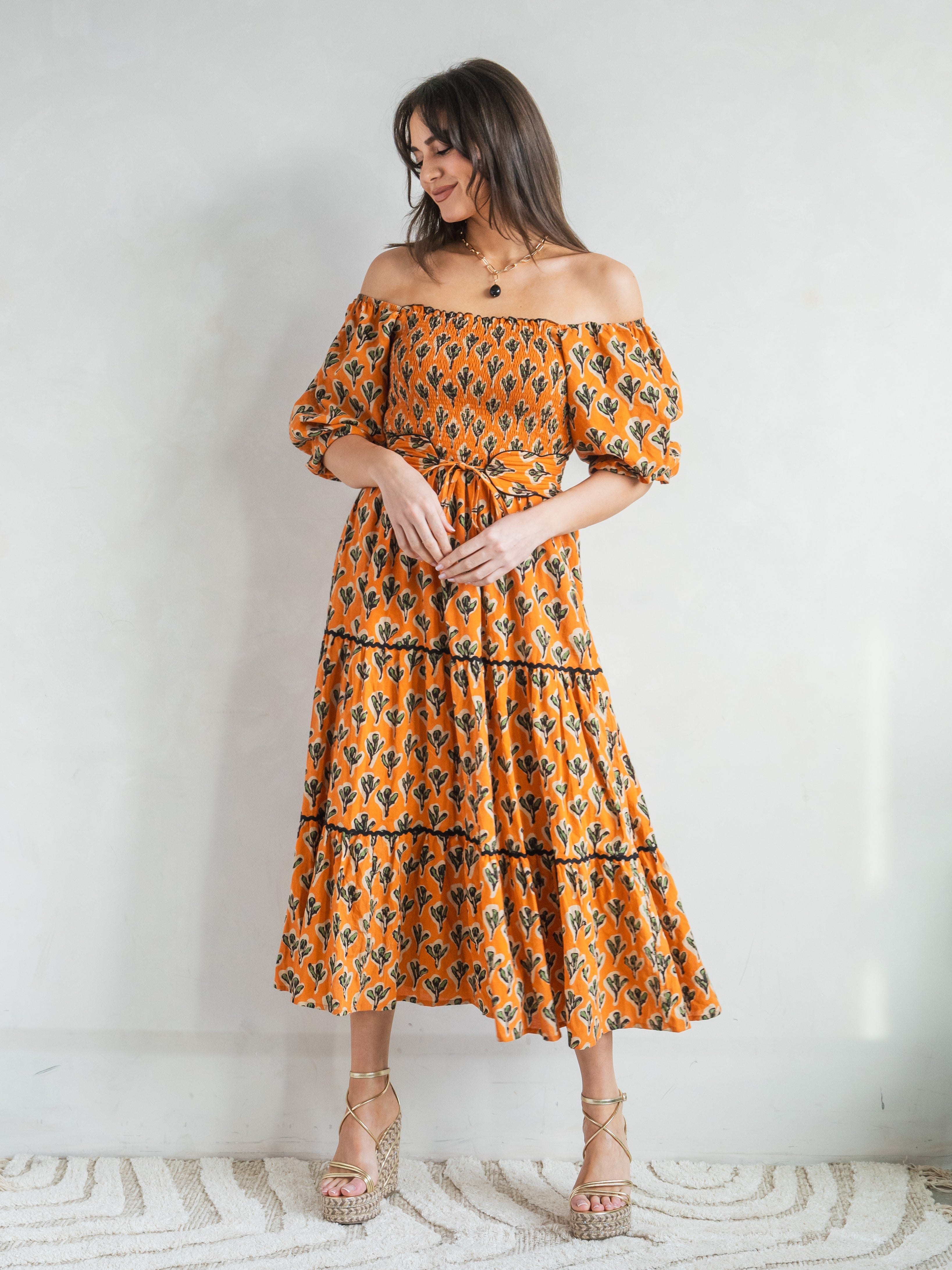 'HONOUR' DRESS IN CACTUS ORANGE