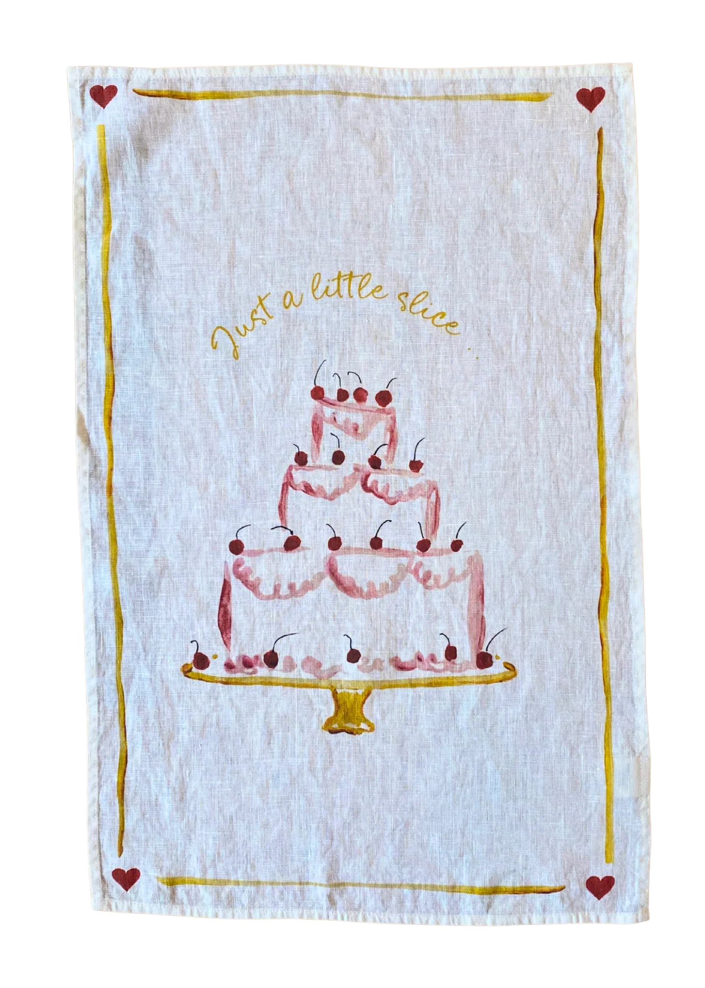Just a little slice. Linen Tea Towel