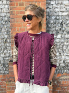 Grace Burgundy Gilet