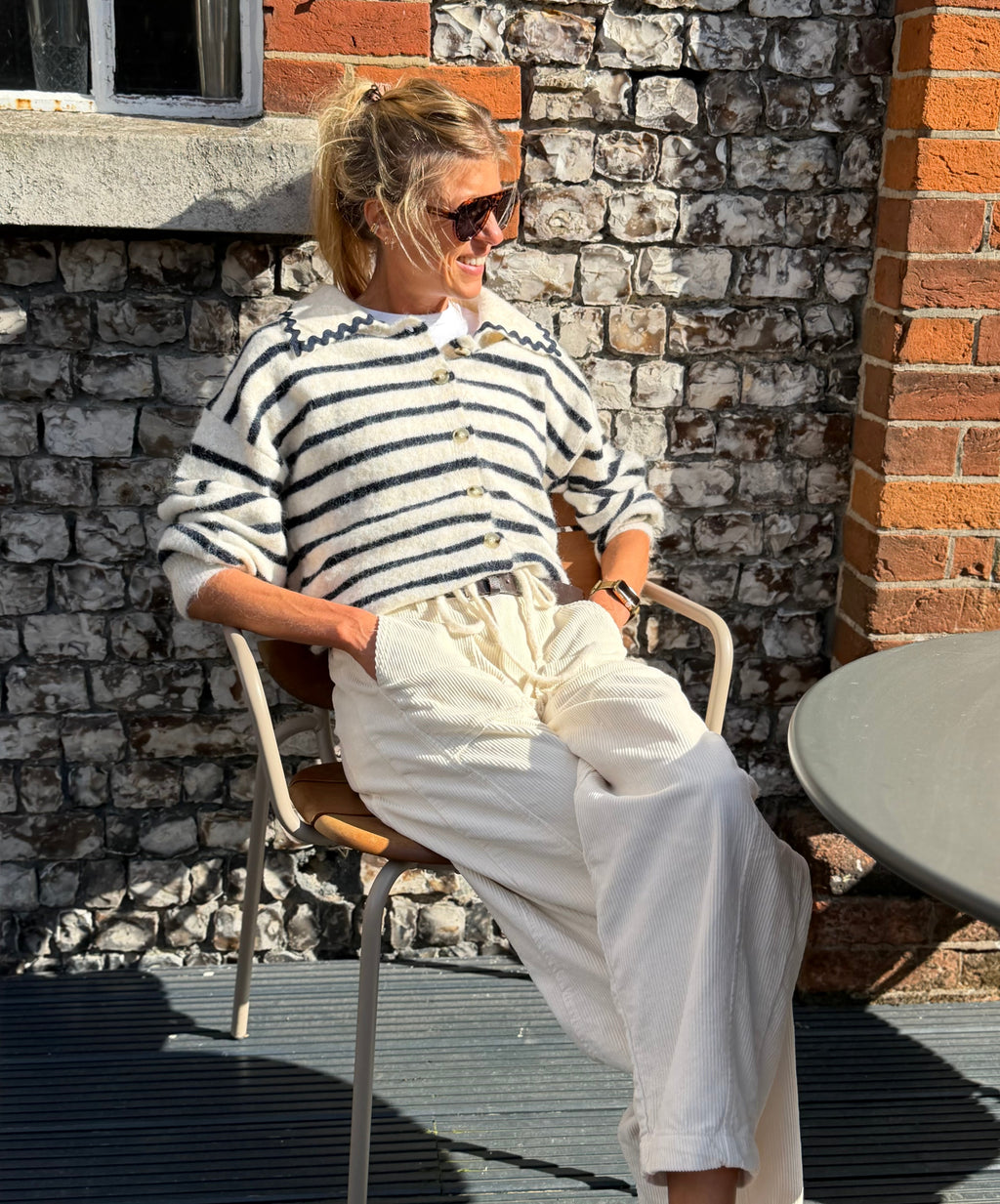 Breton Ecru Cardigan