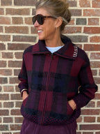 Buckley Burgundy Knitted Jacket