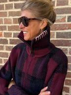 Buckley Burgundy Knitted Jacket