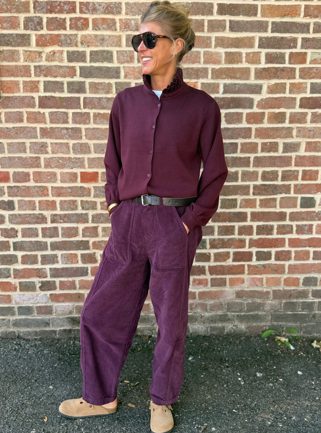 Quince Burgundy Cardigan