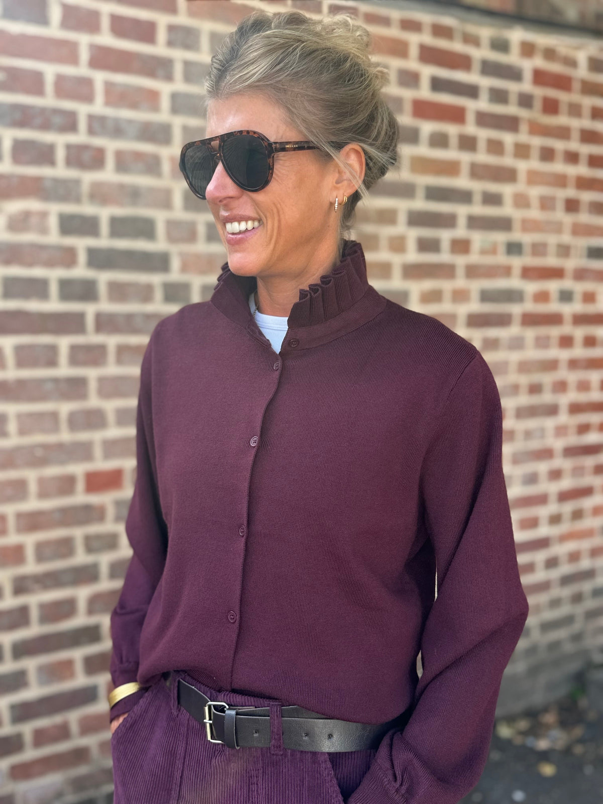Quince Burgundy Cardigan