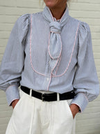 Tierney Khaki Stripe Blouse