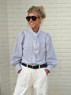 Tierney Khaki Stripe Blouse
