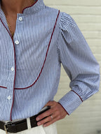 Tierney Navy Stripe Blouse