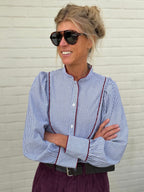 Tierney Navy Stripe Blouse