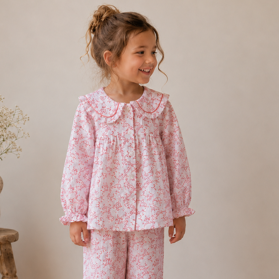 Paisley Organic Muslin Pyjamas