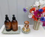 Sink tidy scalloped brush stand