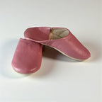 Handmade Moroccan Leather Babouche Slippers | Rose