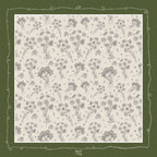 Evergreen Cow Parsley Scarf (Large) - 100% Silk