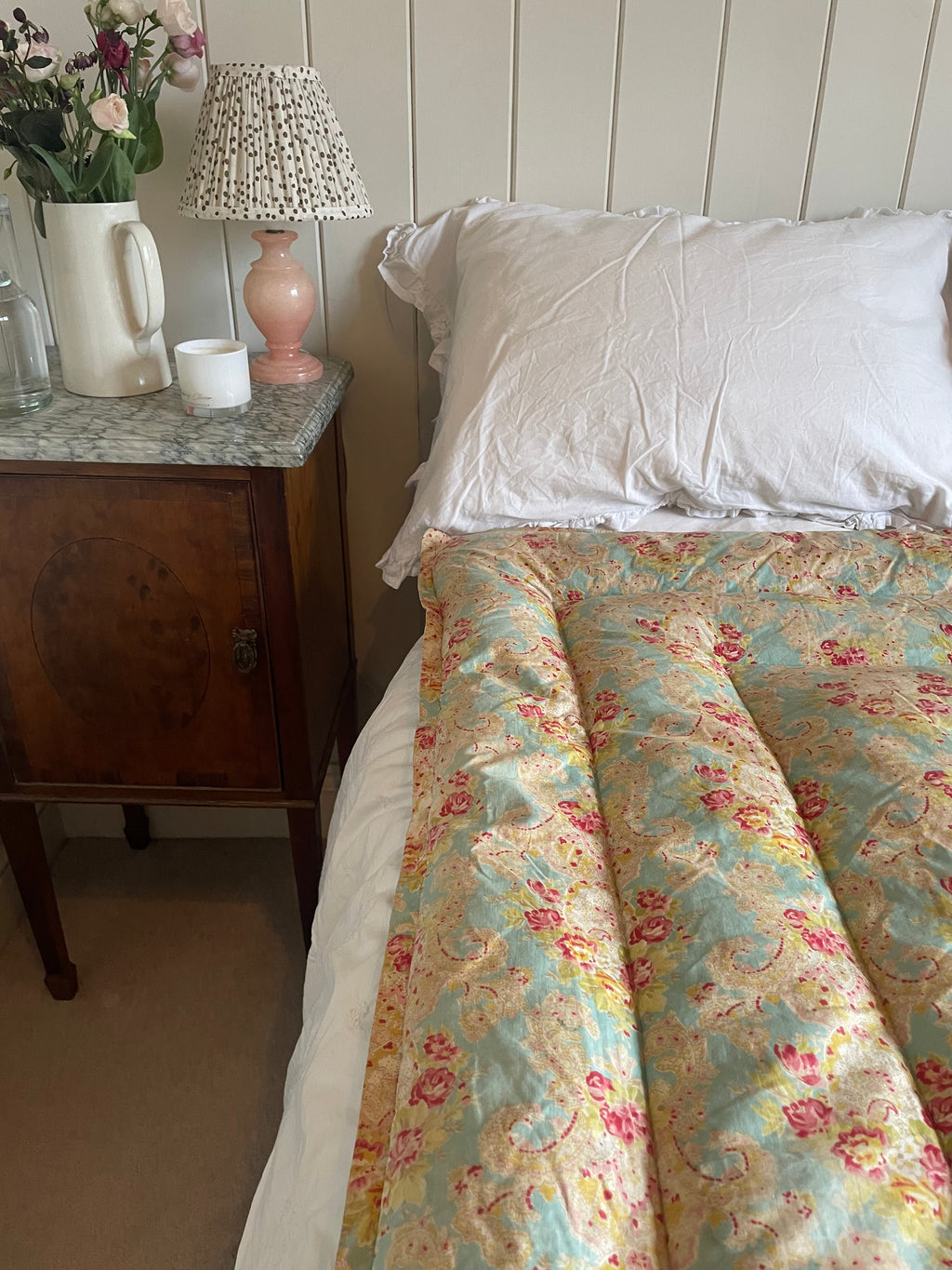 Single floral eiderdown
