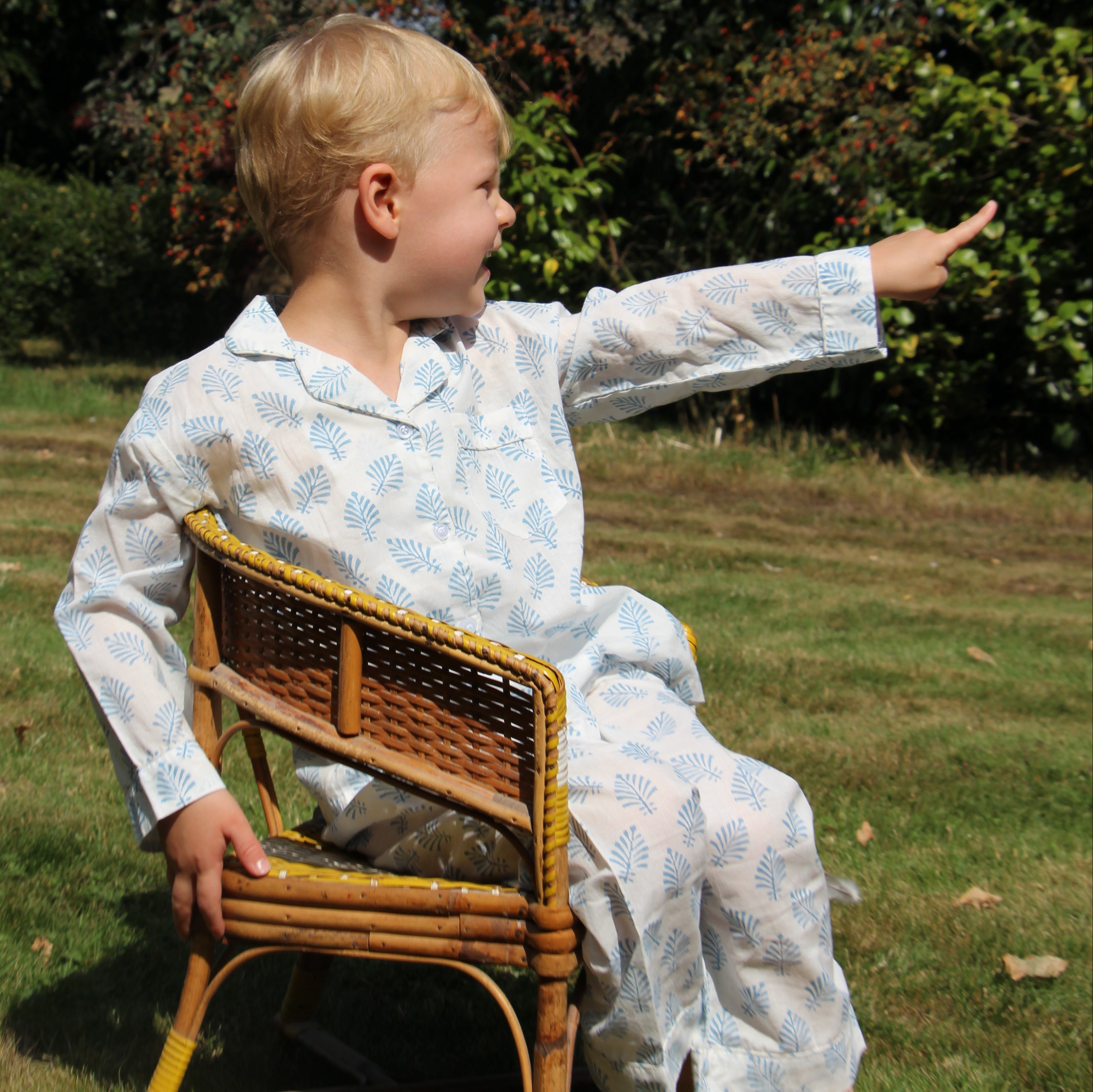 Sky Blue Leaf Pyjamas