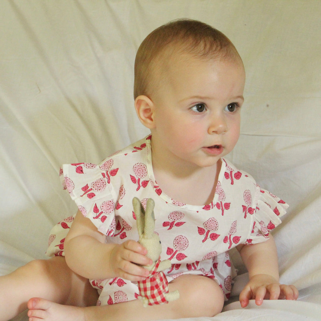 Frilly Bodysuit - Rose Floral