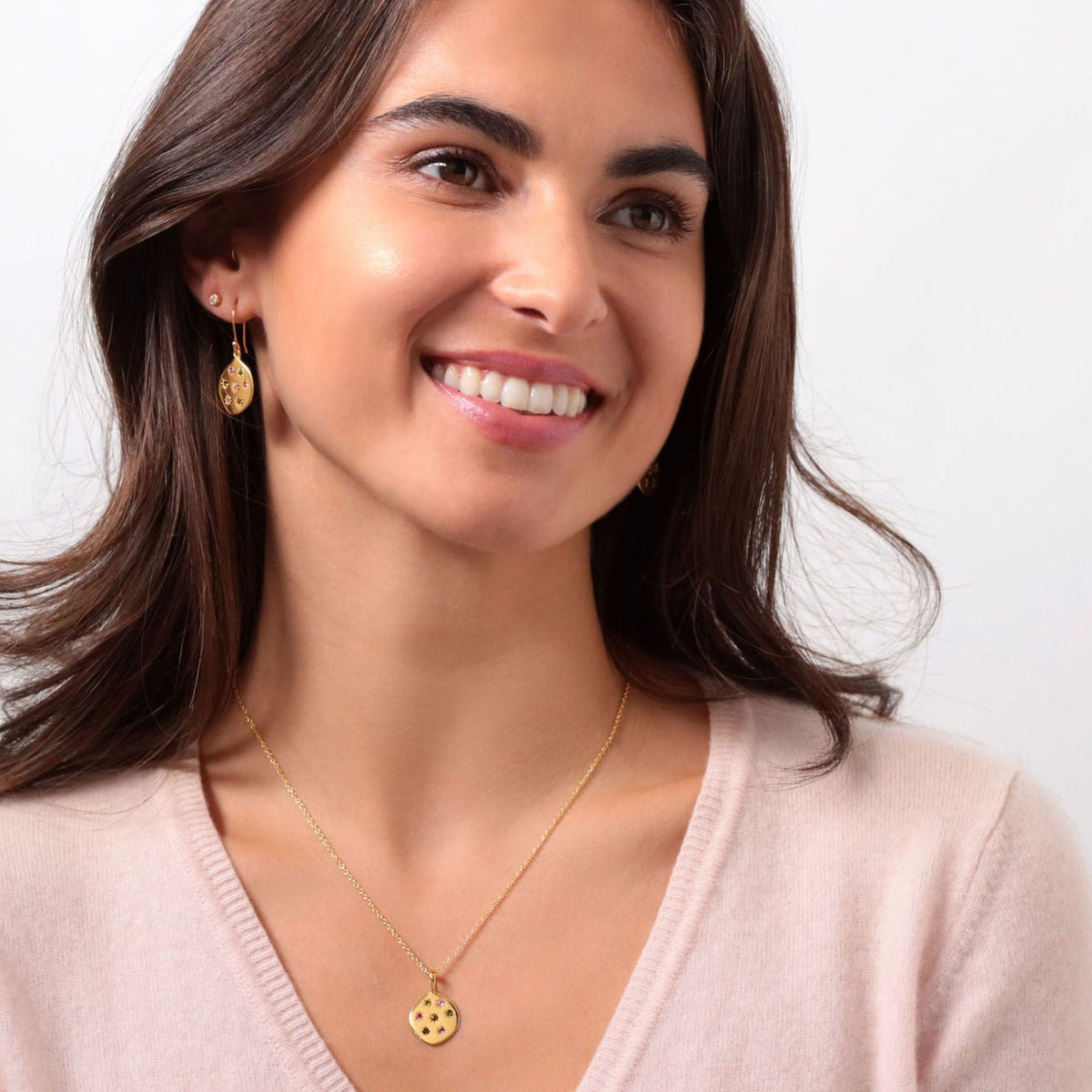 Stargazer Pendant in Gold and Tourmaline