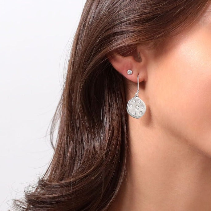 Stargazer Earrings in silver and Zirconia