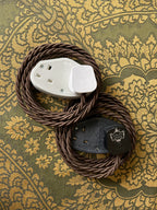 Espresso - Lola's Leads Fabric Extension Cable