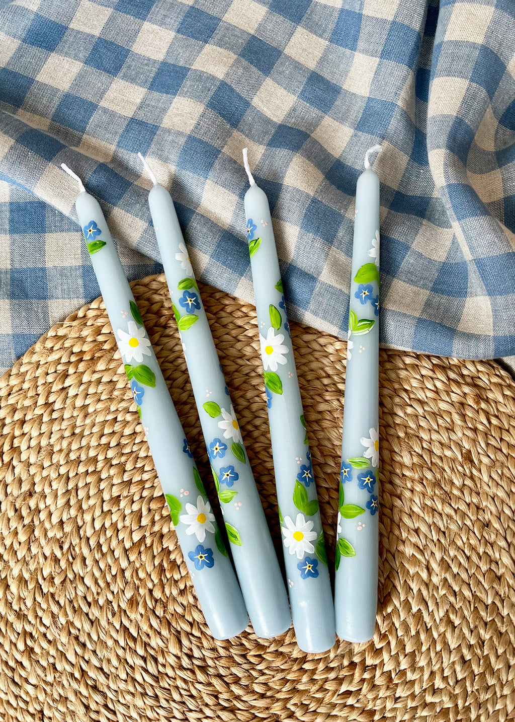 Forget me not candle