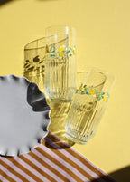 Limoncello ribbed highball glasses set of 2