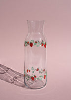 Strawberry glass carafe