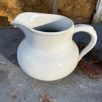 Vintage French White Ironstone Ceramic Jug