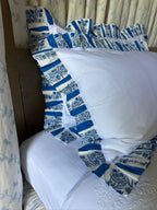 Blue Organic Cotton Poplin Pillowcase