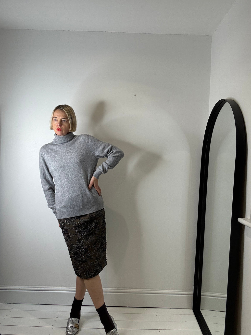 Cashmere roll neck jumper