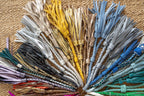 LEATHER TASSELS. RAINBOW OF COLOURS.